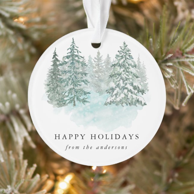 Trendy Greenery Elegant Winter Holiday Party Ornament (Baum)
