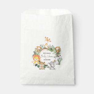 Trendy Greenery Jungle Safari Animals Baby Dusche Geschenktütchen