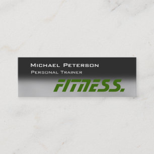 Trendy Grey Green Trainer Skinny Business Card Mini Visitenkarte