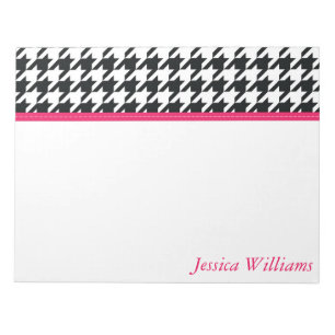 Trendy Hahnentrittmuster Notizblock