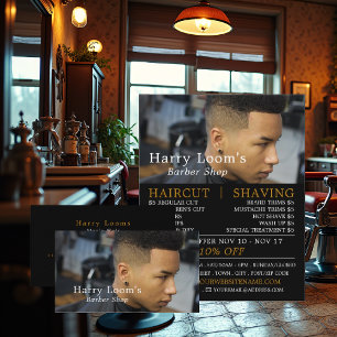 Trendy Hair Cut, Men Barbers Visitenkarte