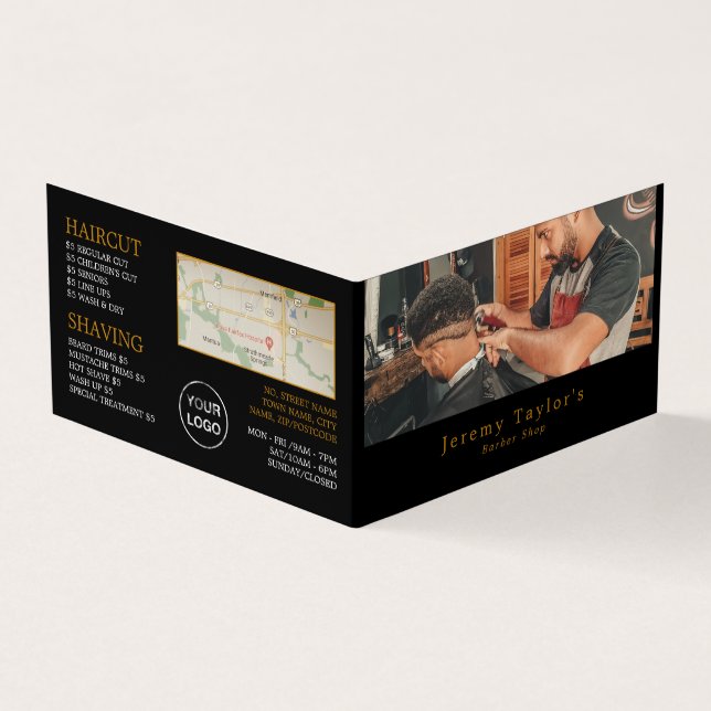 Trendy Hair Cut, Men's Barbers, Loyalty Card, Visitenkarten (Vorderseite)