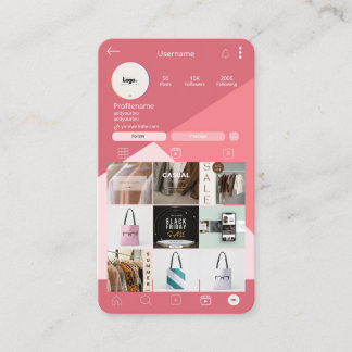Trendy Hair Stylist Business Cards | Instagramm Visitenkarte