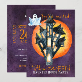 Trendy Halloween Aquarell Spuk Party Einladung