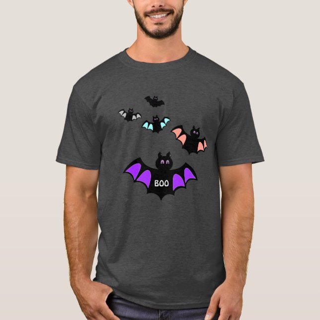 Trendy Halloween Bats T-Shirt (Vorderseite)