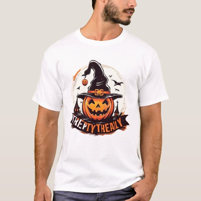 Trendy Halloween Day Typografie und Graphic T Shir T-Shirt (Vorderseite)