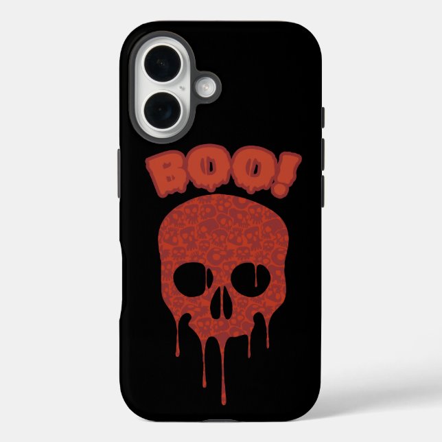 Trendy Halloween Spooky Boo Skull Case-Mate iPhone Hülle (Rückseite)
