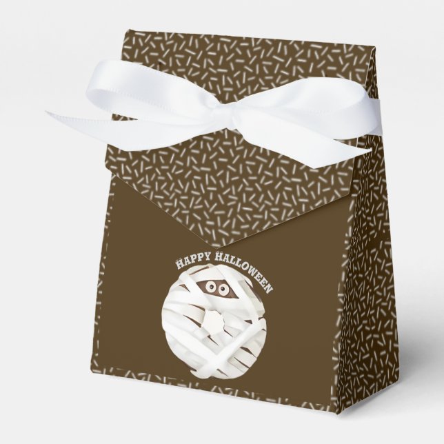 Trendy Halloween Spooky Brown Boo Ghost Donut Geschenkschachtel (Vorderseite)