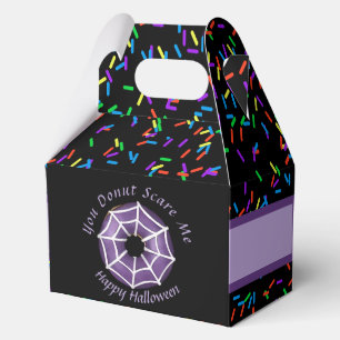 Trendy Halloween Spooky Lila Web Donut Party Geschenkschachtel