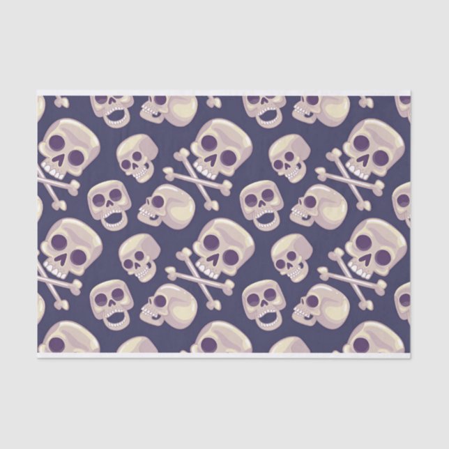 Trendy Halloween Spooky Skulls Decoupage Print Seidenpapier (Vorderseite)