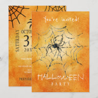 Trendy Halloween Wasserfarbe gruselige Spinne und