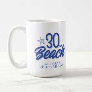 Trendy Hand Drawn Doodle 30 ist ein Strand Geburts Kaffeetasse