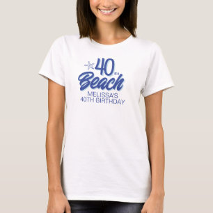 Trendy Hand Drawn Doodle 40 ist ein Strand Geburts T-Shirt