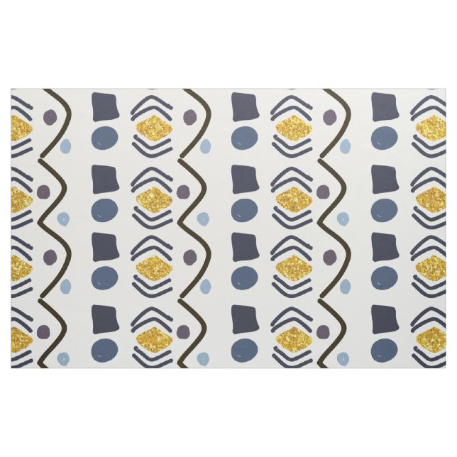 Trendy Hand Drawn Tribal Geometric Muster Stoff (Fat Quarter (45,7 x 55,9 cm))