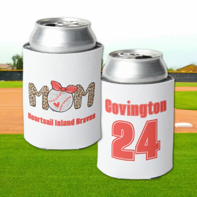 Trendy Hand gezeichnete Baseball-Mama Personalisie Dosenkühler (Trendy Baseball Mom Personalized Can Cooler)