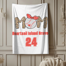 Trendy Hand gezeichnete Baseball-Mama Personalisie Fleecedecke