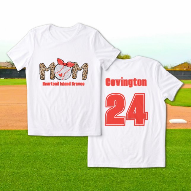 Trendy Hand gezeichnete Baseball-Mama Personalisie Tri-Blend Shirt (Trendy Baseball Mom Personalized Shirt)