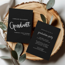 Trendy Handgeschriebenes Script Black & White Absc