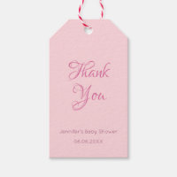 Trendy Handwriting Danke Text Blush Pink