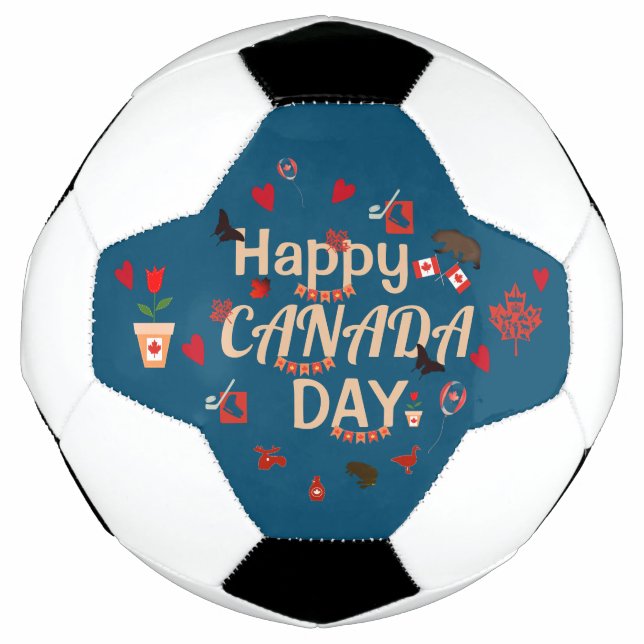 Trendy Happy Canada Day Fußball (Vorderseite)