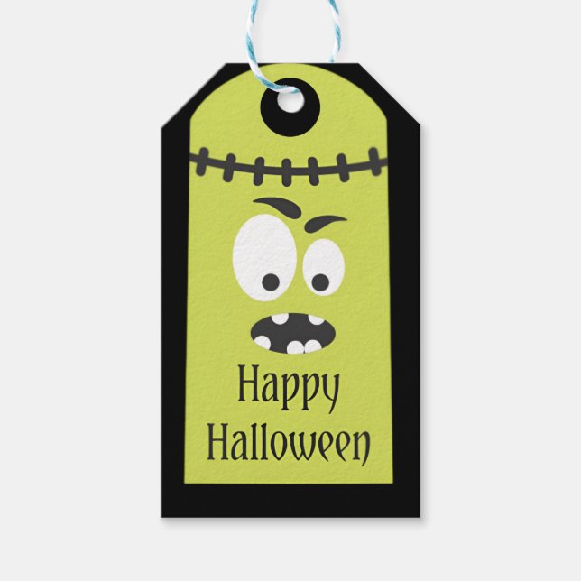 Trendy Happy Halloween Funky Gift Geschenkanhänger (Vorderseite)