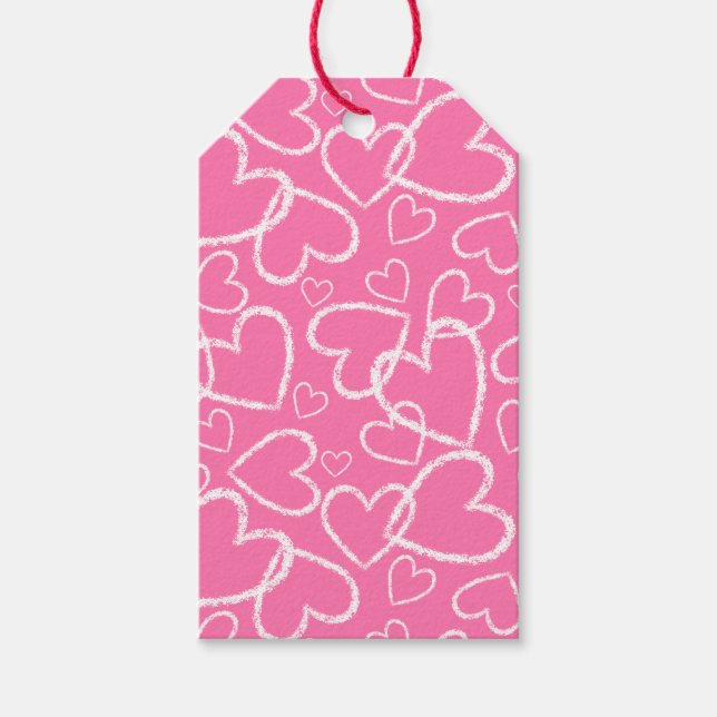 Trendy Heart Doodles 03 Geschenkanhänger (Vorderseite)