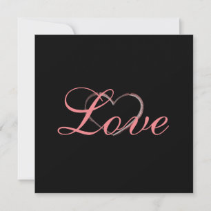 Trendy Heart Gray Calligraphy Liebe Wedding