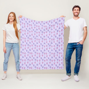 Trendy Heart Pattern Fleece Blanket