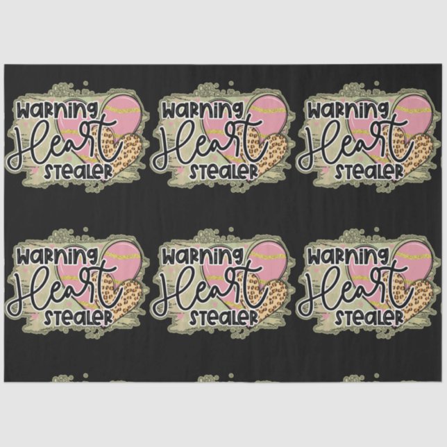 Trendy Heart Stealer Valentinstag Seidenpapier (Vorderseite)