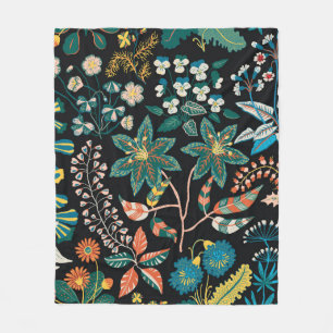 Trendy hell Blumenmuster in den verschiedensten Fo Fleecedecke