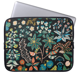 Trendy hell Blumenmuster in den verschiedensten Fo Laptopschutzhülle
