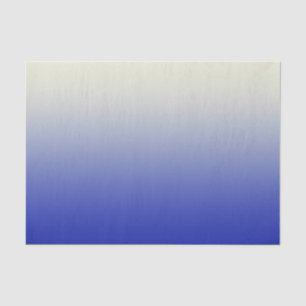 Trendy helles Blau zu Vintager weißer Ombre Seidenpapier