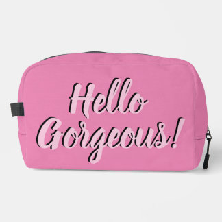 Trendy Hello Gorgeous Girly Pink Waschbeutel