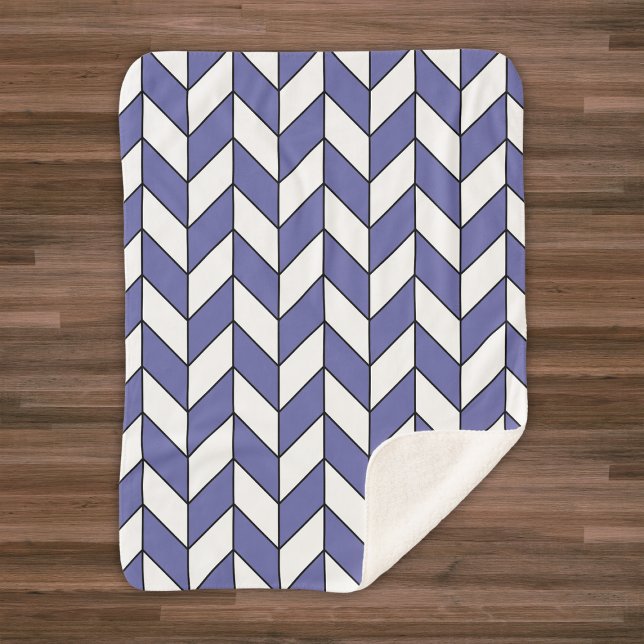 Trendy Herringbone Zickzack Pattern Sherpadecke (Von Creator hochgeladen)