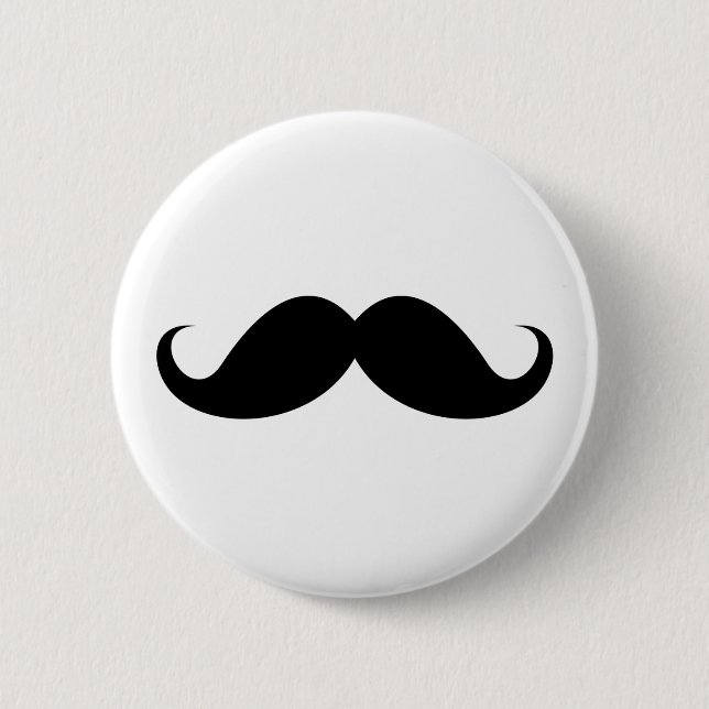 Trendy Hipster des lustigen schwarzen Button (Vorderseite)