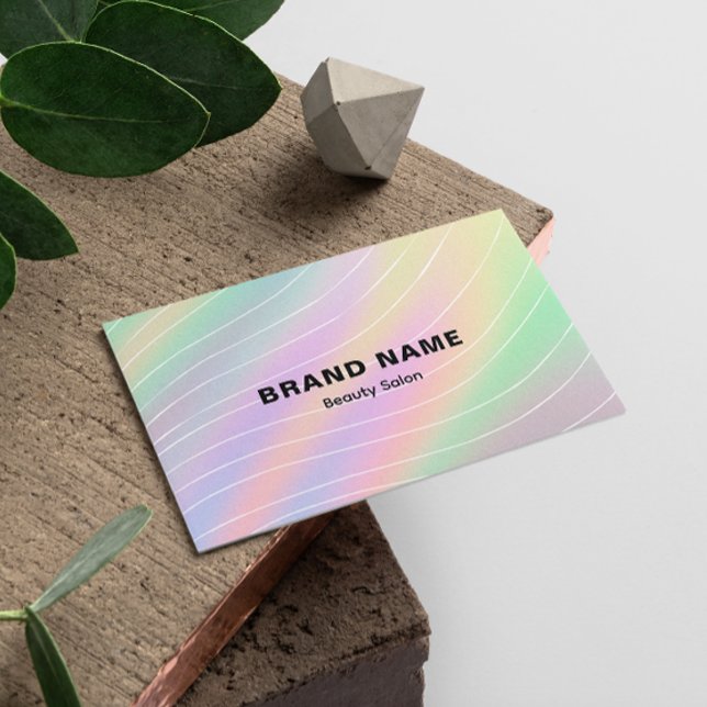 Trendy Hologram Esthetician Feminine Style Visitenkarte (Trendy Hologram Esthetician Feminine Style Business Card)