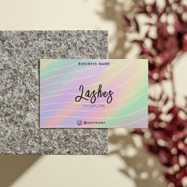 Trendy Hologram Lash Client nach Pflegeinstruktion Visitenkarte