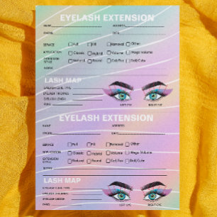 Trendy Hologram Lash Client Record Map Flyer