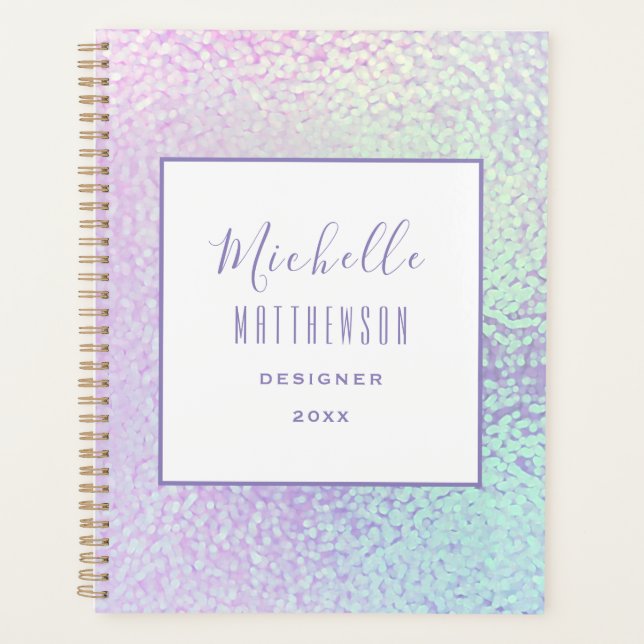 Trendy Holographic Beruflich 2024 Chic Business Planer (Vorderseite)