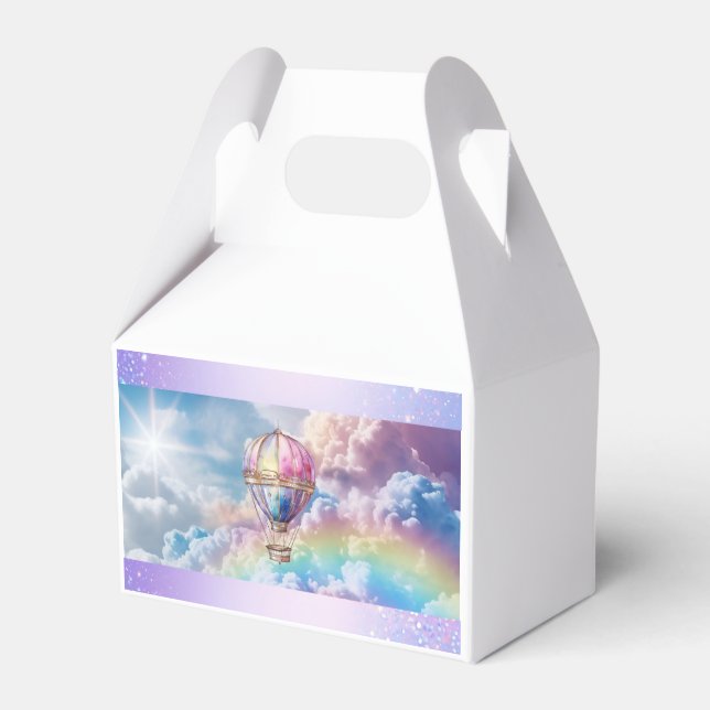 Trendy Holographic Hot Air Ballon Paper Bevorzugun Geschenkschachtel (Vorderseite)