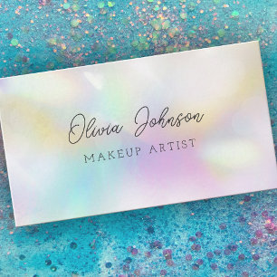 Trendy Holographic Opal Stone Business Card Visitenkarte