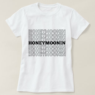Trendy Hooneymoonin hubby wifey frisch vermählte U T-Shirt