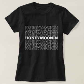 Trendy Hooneymoonin hubby wifey frisch vermählte U T-Shirt