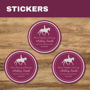 Trendy Horse Training Business Sticker