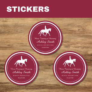 Trendy Horse Training Business Sticker