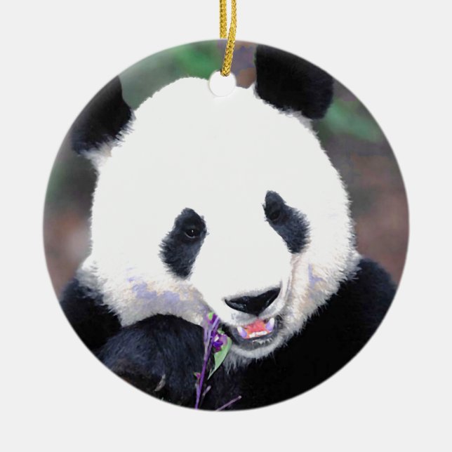 Trendy Hot Chic Cool Panda Weihnachtsbaum Ornament (Vorne)