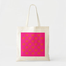 Trendy Hot Pink & Orange Herzmuster