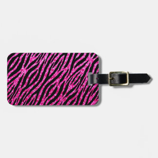 Trendy Hot Pink Zebra Print Glitz Glitzer Glitzern Gepäckanhänger