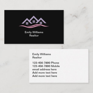 Trendy House Symbol Real Anwesen Business Cards Visitenkarte