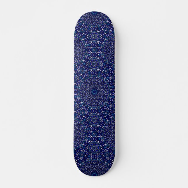 Trendy Hübsch Blue Green Dot Art Skateboard (Vorne)